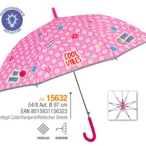 PARAGUAS CADETE 54/8 AUT, GOOD VIBES