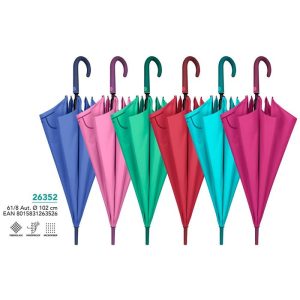 PARAGUAS MUJER 61/8 AUTOMATICO COLORES LISOS SURTIDO