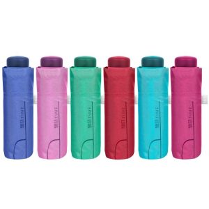 PARAGUAS MUJER 51/6 PLEGABLE MANUAL COLORES LISOS SURTIDO