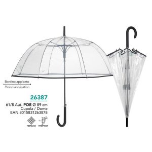 PARAGUAS MUJER 61/8 AUTOMATICO TRANSPARENTE POE