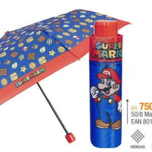 PARAGUAS INFANTIL PLEGABLE 50/8 MANUAL SUPER MARIO
