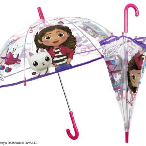PARAGUAS INFANTIL 45/8 MAN TRANSPARENTE CUPULA GABBY