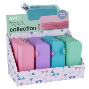 ESTUCHE SILICONA SOFT NORDIK 12 UNIDADES PASTEL