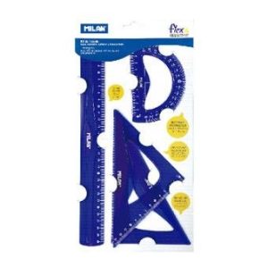JUEGO REGLAS MILAN 30CM FLEXIBLE AZUL