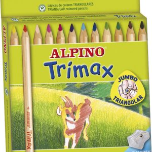 LAPIZ ALPINO 12 COLORES TRIMAX