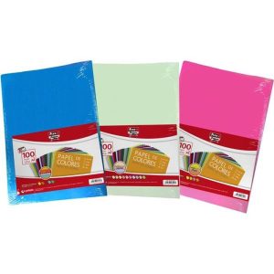 PAPEL A4 80GR 100H COLORES INTENSOS SURTIDOS