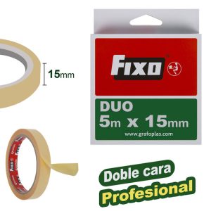 CINTA ADHESIVA 5X15 FIXO DUO DOBLE CARA