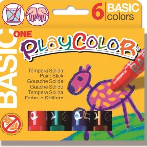 TEMPERA SOLIDA BASIC ONE ESTUCHE 6 COLORES SURTIDOS