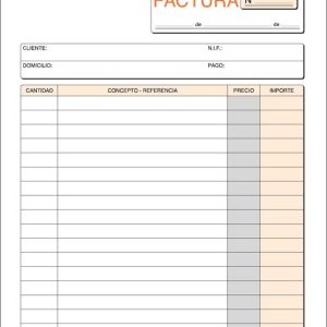 IGIC TALONARIO FACTURAS 4? T-63 NATURAL DUPLICADO AUTOCOPIA