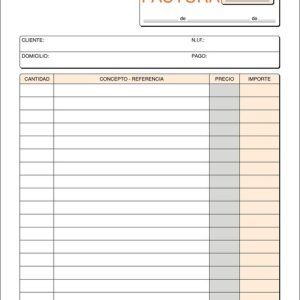 TALONARIO FACTURAS 4? T-63 NATURAL DUPLICADO AUTOCOPIANTE