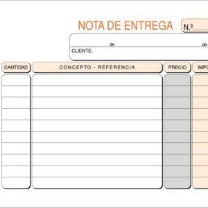 TALONARIO NOTA ENTREGA 8? T-79 APAISADO DUPLICADO AUTOCOPIAN