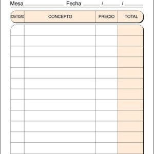 TALONARIO CAMARERO DUPLICADO AUTOCOPIANTE T-140 N BOLSILLO