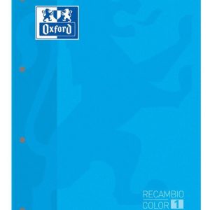 RECAMBIO A4 4 TALADROS 80H CUADRO 5MM OXFORD AZUL TURQUESA