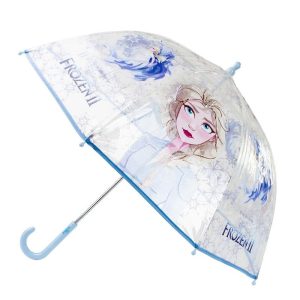 PARAGUAS INFANTIL MANUAL POE BURBUJA FROZEN II TRANSPARENTE