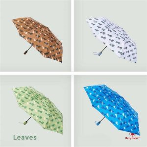PARAGUAS MUJER SEMIAUTOMATICO PLEGABLE HOJAS SURTIDAS