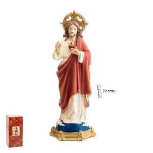 FIGURA SAGRADO CORAZON DE JESUS 22 CM