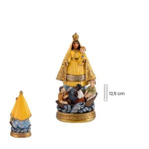 FIGURA VIRGEN CARIDAD COBRE AMARILLA 13 CM
