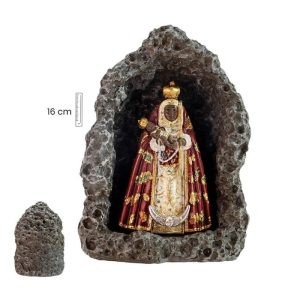 FIGURA VIRGEN CANDELARIA EN CUEVA 16 CM