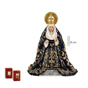 FIGURA VIRGEN ESPERANZA COLOR NEGRO 15 CM