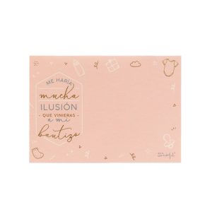 SET DE 20 INVITACIONES PERSONALIZABLES BAUTIZO