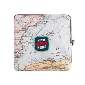 BOLSA DE VIAJE PLEGABLE AZUL - ME VOY A VER MUNDO