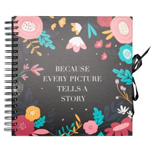 SCRAPBOOK ALBUM FOTO 26 X 26 CM 40 PGS BLUMMEN