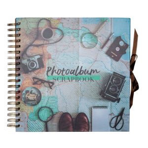 SCRAPBOOK ALBUM FOTO 26 X 26 CM 40 PGS VINTAGE TRAVEL