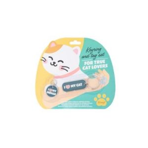 SET DE LLAVERO Y PLACA A JUEGO PARA AUTENTICOS CAT LOVERS