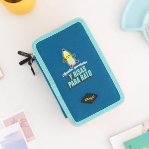 ESTUCHE ESCOLAR COMPLETO CON 3 COMPARTIMENTOS - APUNTES,,,