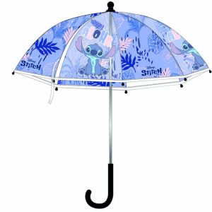 PARAGUAS INFANTIL TRANSPARENTE STITCH RAINY DAYS