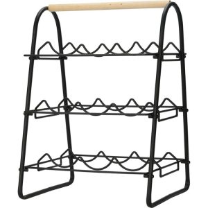 BOTELLERO METALICO 9 BOTELLAS 33X29X46CM