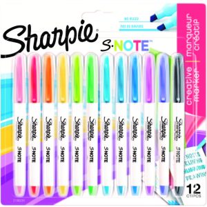 ROTULADOR SHARPIE S NOTES BLISTER 12 COLORES SURTIDOS