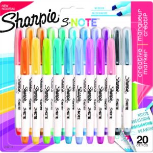 ROTULADOR SHARPIE S NOTES BLISTER 20 COLORES SURTIDOS
