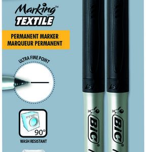 ROTULADOR TEXTIL BIC NEGRO BLISTER 2 UNIDADES 933872