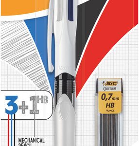 BOLIGRAFO BIC 4 COLORES MULTIFUNCION BLISTER + MINAS 942103