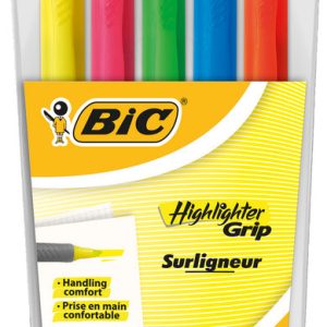 MARCADOR BIC FLUOR BRITE LINER GRIP SURT BLISTER 5 UD 89605