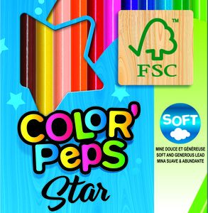 LAPIZ MAPED EST/12 CAJA CARTON COLORES SURTIDOS