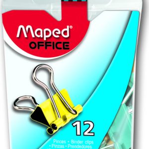 PINZA MAPED 15 MM ABATIBLE CAJA 12 UDS COLORES SURTIDOS