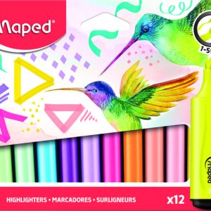 MARCADOR MAPED FLUOR 12 COLORES SURTIDOS BLISTER CARTON
