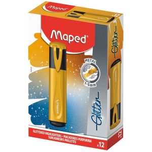 MARCADOR MAPED FLUO GLITTER ORO