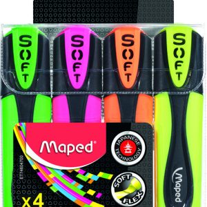 MARCADOR FLUO SOFT X4 FUNDA