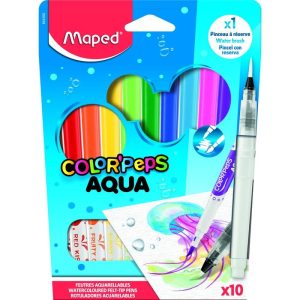 ROTULADOR MAPED COLORPEPS ACUARELABLE 10 COLORES