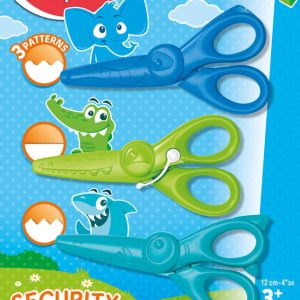 TIJERA 12CM KIDICRAFT BLISTER 3 UDS DISTINTAS FORMAS