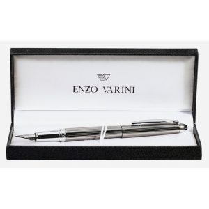 PLUMA ENZO VARINI MAGGIORE CLASSIC LINEAS PLATEADAS