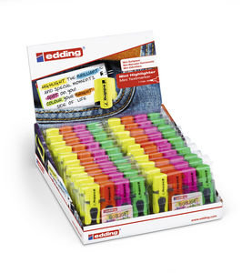 EXPOSITOR 20 BLISTER 4 MINI MARCADOR EDDING FLUOR