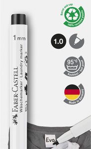 BLISTER 1 MARCADOR FABER CASTELL TEXTIL 1,0 MM NEGRO