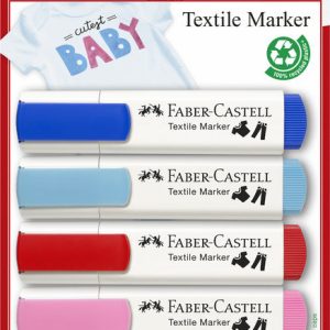 MARCADORES FABER TEXTIL BLISTER 5 COLORES BABY-PARTY