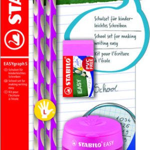 BLISTER EASYGRAPH ZURDO 2 LAPICES+GOMA+AFILALAPIZ ROSA