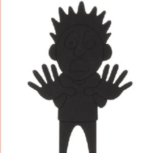 MARCAPAGINAS NEGRO METALICO CON FORMA