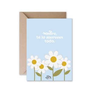 TARJETA - MADRE TE LO MERECES TODO + SOBRE KRAFT